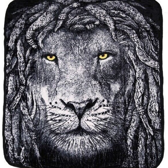 Unbranded Other - New Rasta Lion Plush Fleece Throw Gift Blanket Hippie Dreads Reggae Jamaican Cat